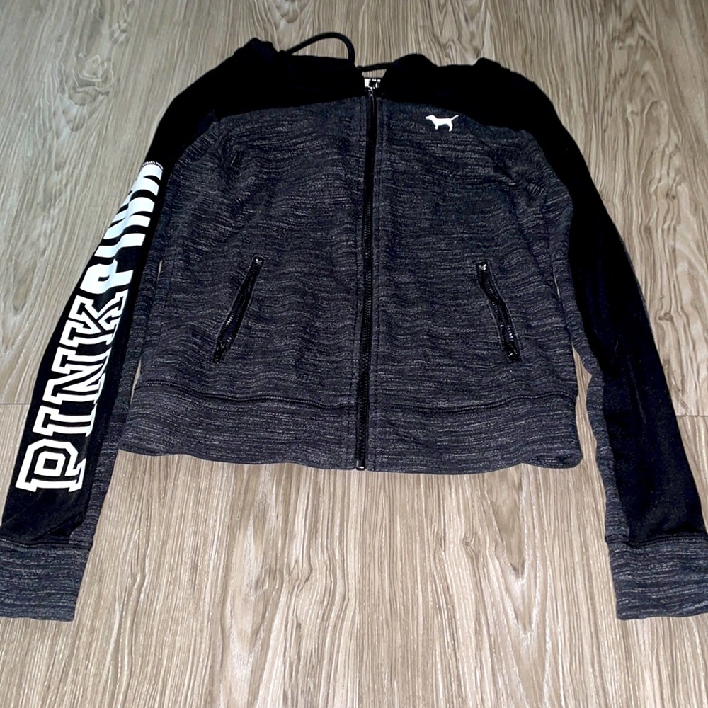 Pink zip up Sweater